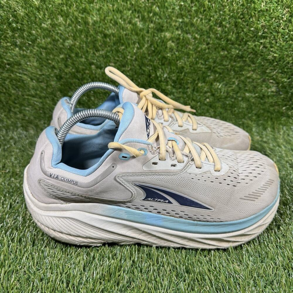 Altra Via Olympus Running Shoes Gray/Blue Womens Size 10.5 Comfort Trainer Walk